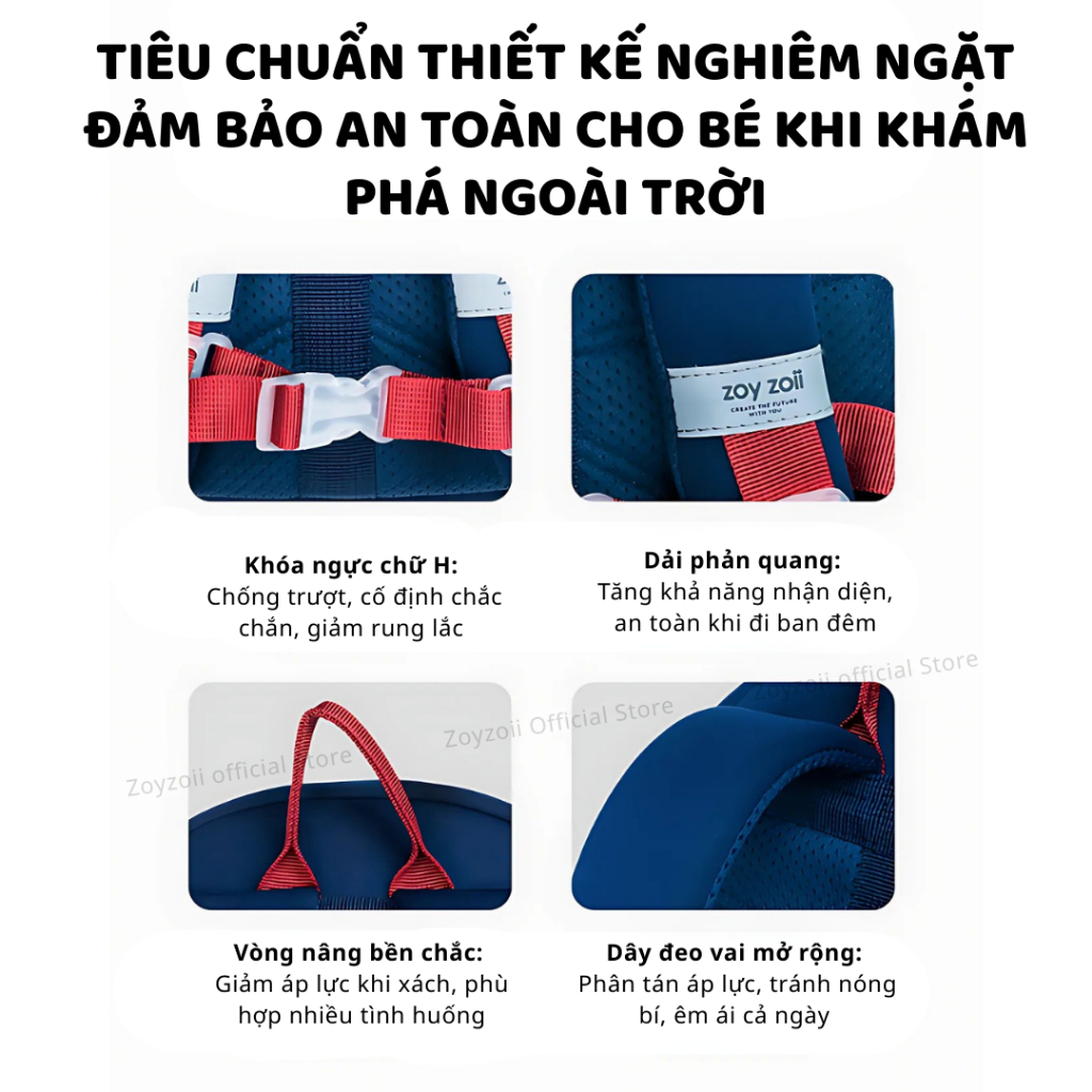 Balo Cho Bé Mầm Non Zoyzoii Backpack B79 Cầu Vồng