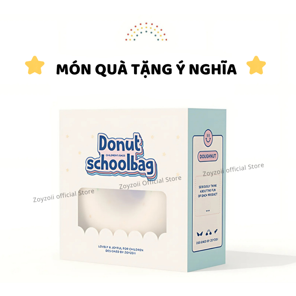 Balo Cho Bé Mầm Non Zoyzoii Donut Series Backpack B1 Cầu Vồng