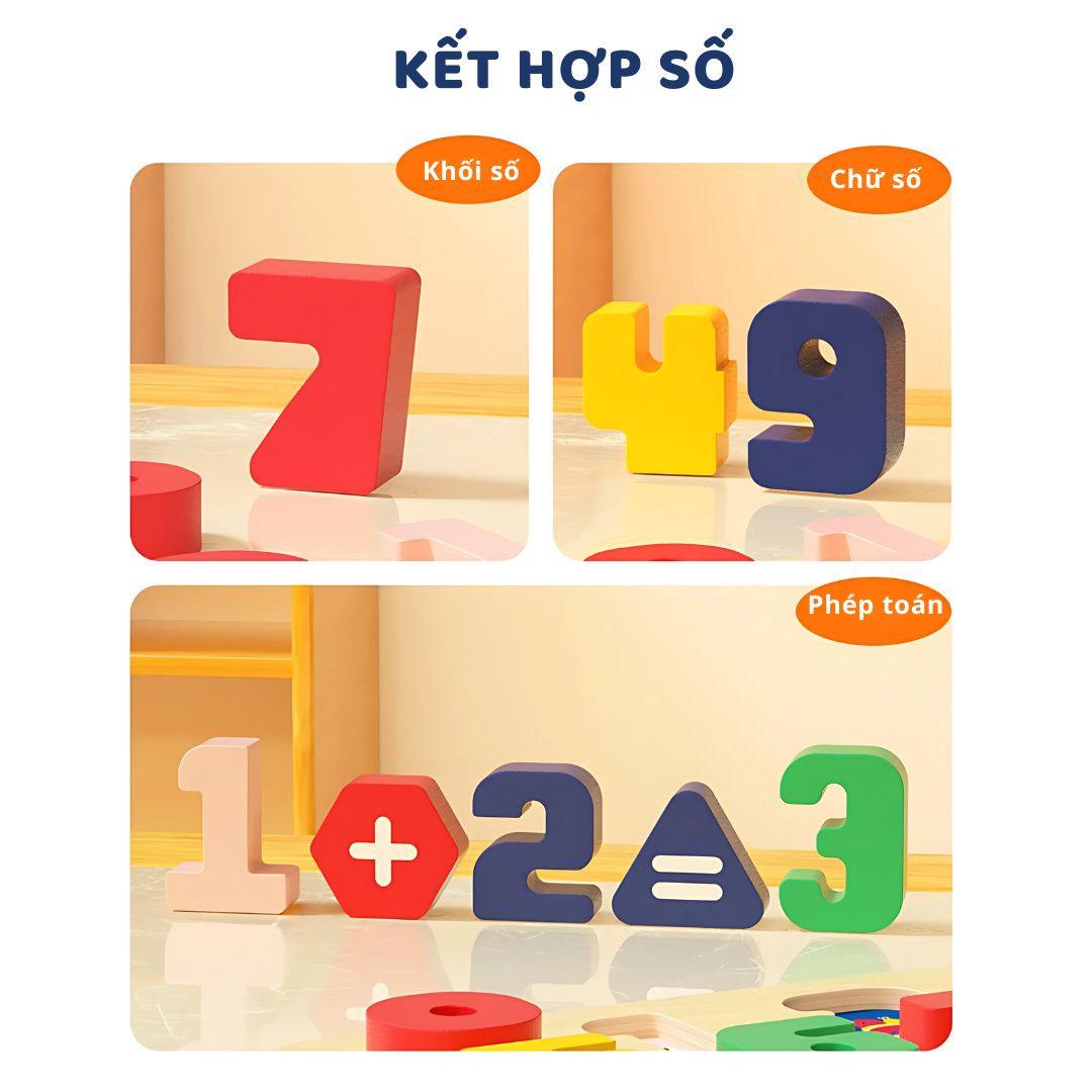 Bảng Ghép Hình Chữ Số Mideer Wooden Peg Puzzles 18m+