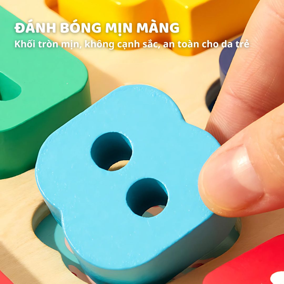 Bảng Ghép Hình Chữ Cái Mideer Wooden Peg Puzzles 18m+