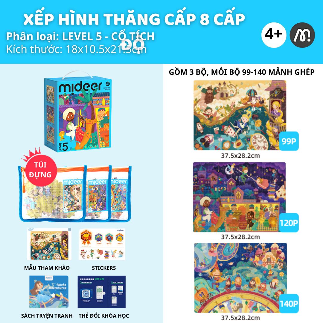 Đồ Chơi Xếp Hình Thăng Cấp Level Up Puzzle- Level 5 Fairy Tale World 4+