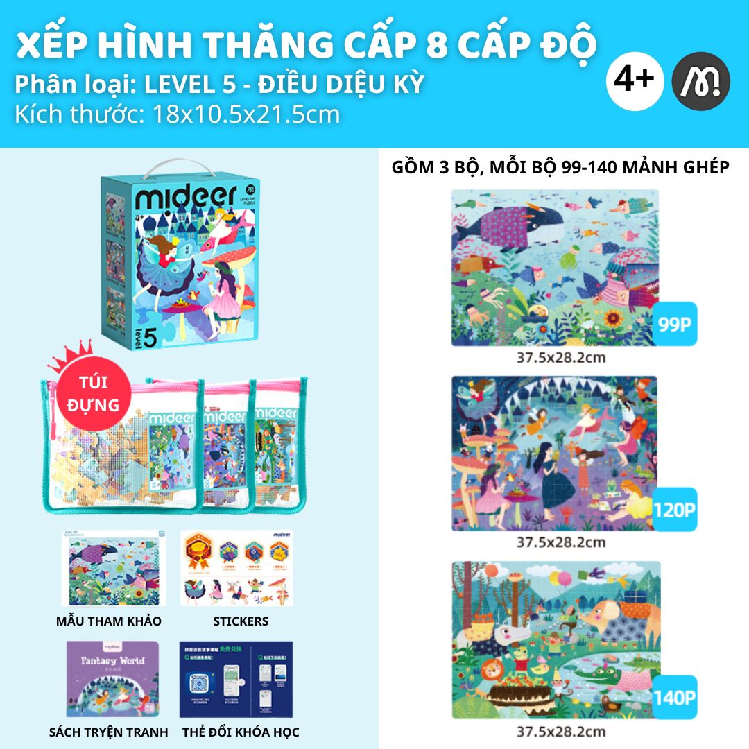 Đồ Chơi Xếp Hình Thăng Cấp Level Up Puzzle- Level 5 Fantasy 4+