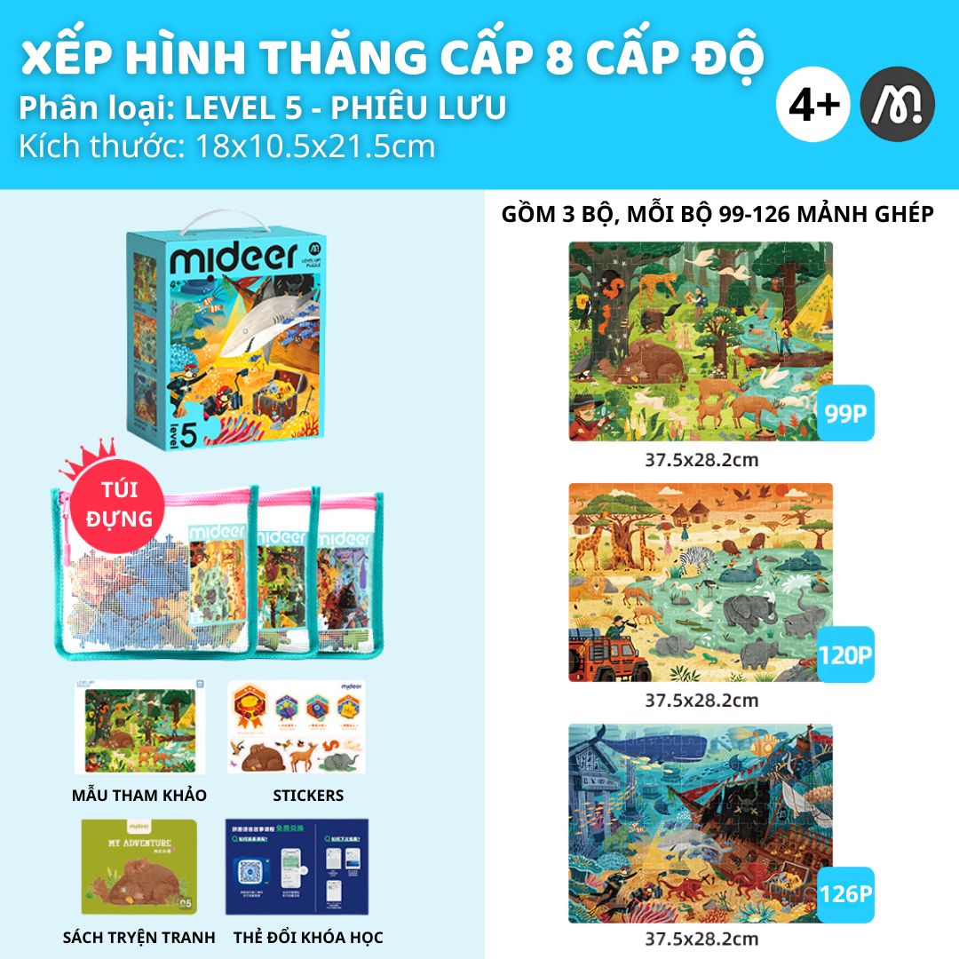 Đồ Chơi Xếp Hình Thăng Cấp Level Up Puzzle- Level 5 Amazing Adventure 4+
