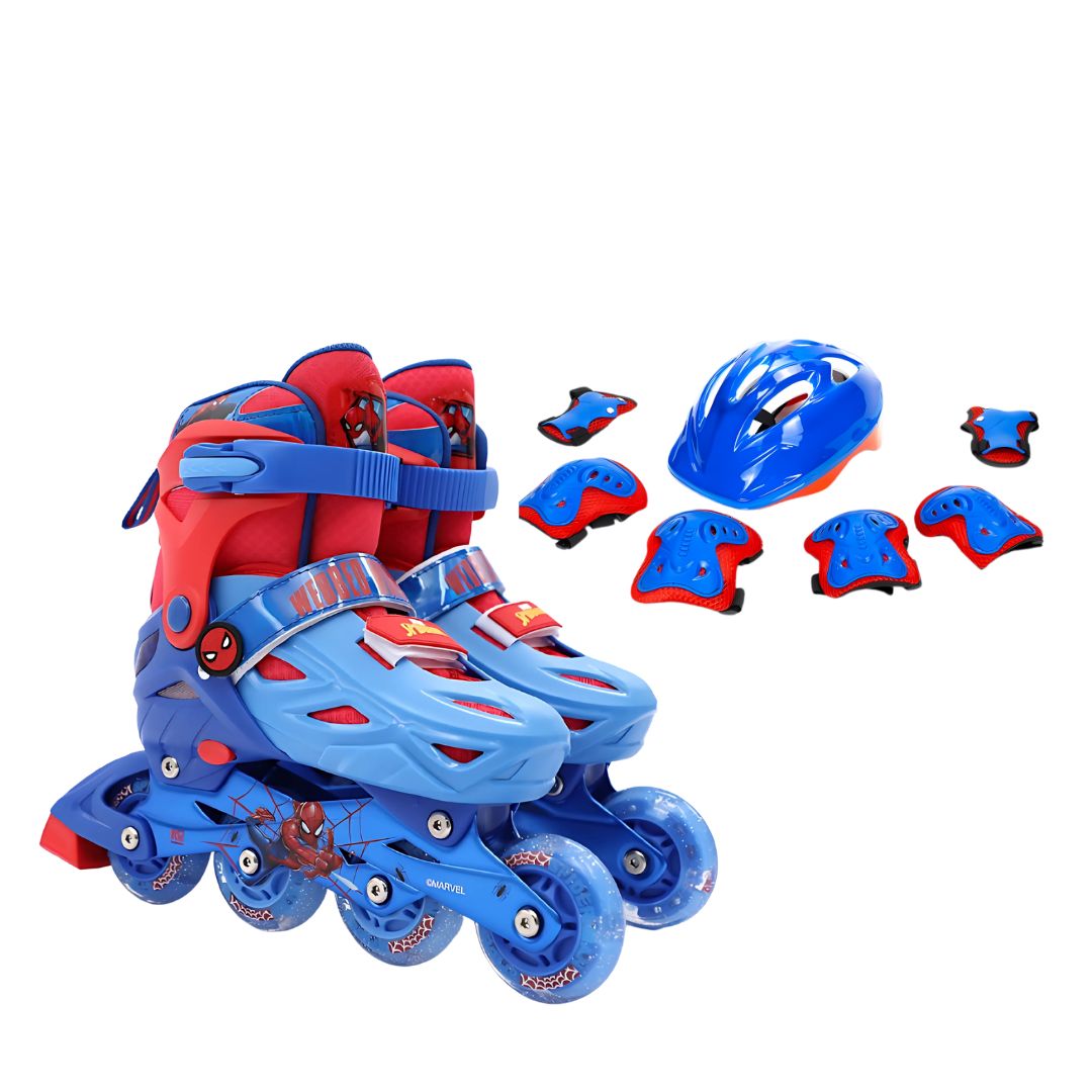 Giày Trượt Patin Trẻ Em Kèm Bảo Hộ Chính Hãng Spider Man, Disney, Marvel Size 34-38