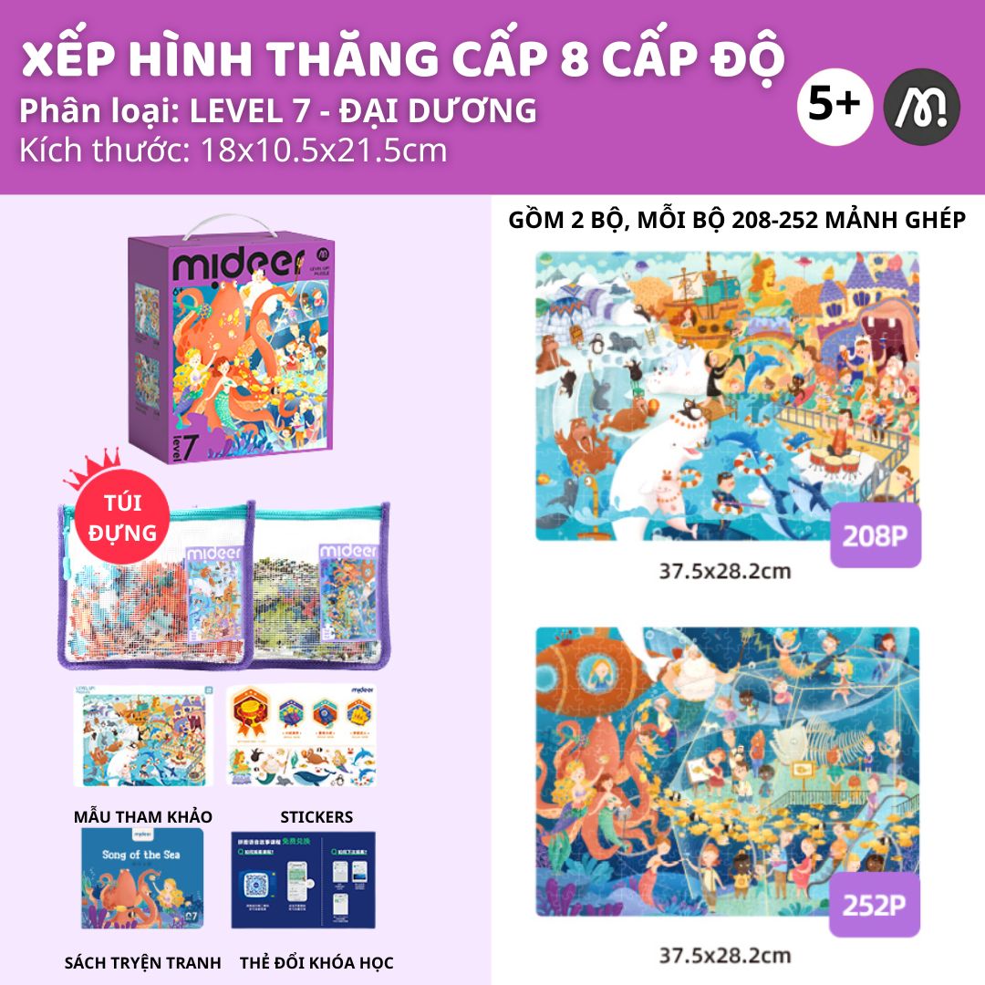 Đồ Chơi Xếp Hình Thăng Cấp Level Up Puzzle- Level 7 Ocean Songs 5+