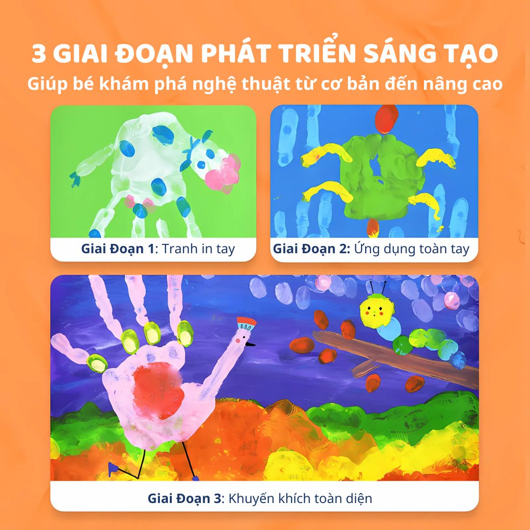 Sách Tô Màu Vẽ Tay Cho Bé Mideer Finger Paint Art Book 3+