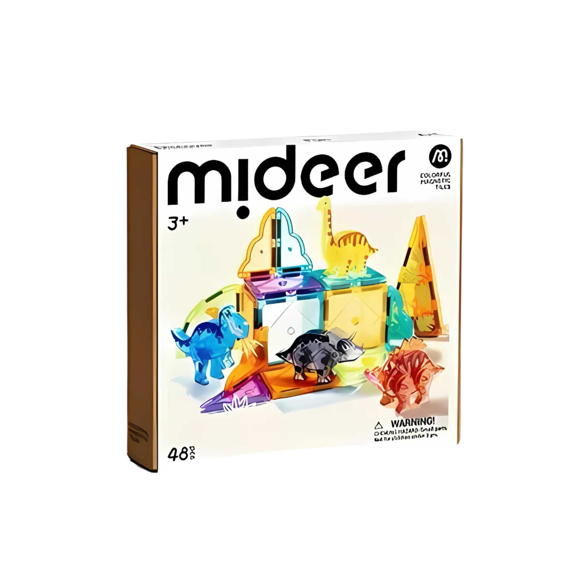Đồ Chơi Xếp Hình Nam Châm Khủng Long Mideer Colorful Magnetic Tiles 48 Chi Tiết 3+