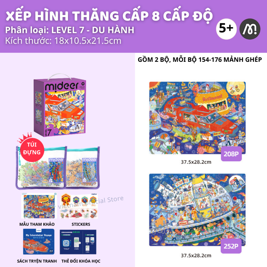 Đồ Chơi Xếp Hình Thăng Cấp Level Up Puzzle- Level 7 Star Trek 5+