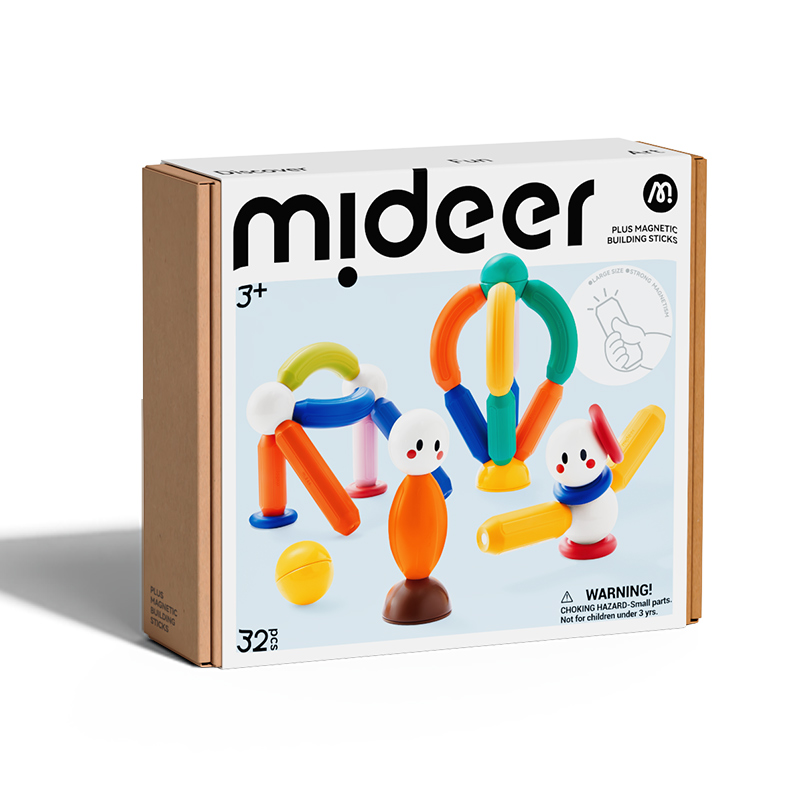 Đồ Chơi Nam Châm Xếp Hình Mideer Growth PLUS Magnetic Building Sticks 3+