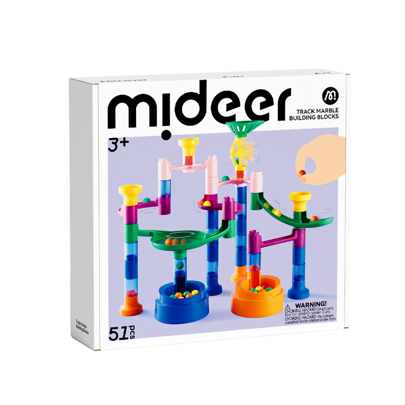 Đồ Chơi Lắp Ráp Đường Bóng Lăn Mideer Track Ball Blocks Crossing The Maze 3+