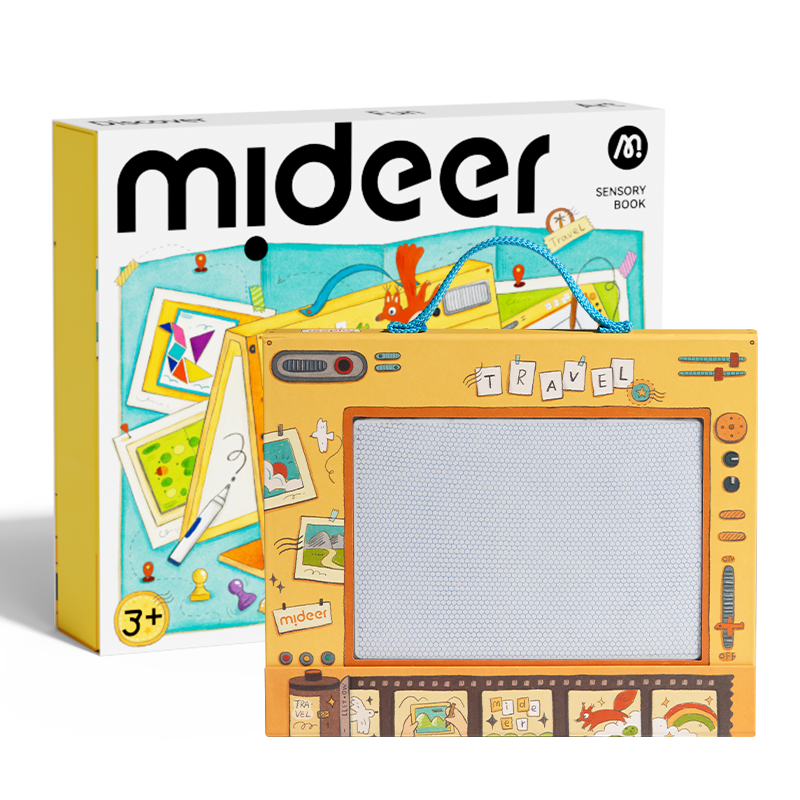 Đồ Chơi Bảng Vẽ Đa Năng Kèm Trò Chơi Mideer Sensory Book 3+