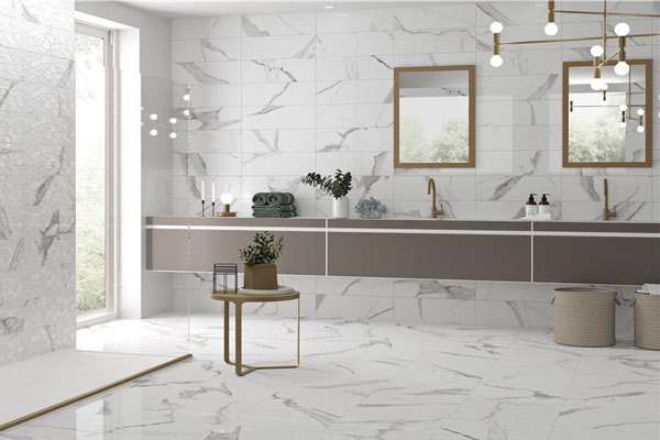 Lựa chọn gạch ốp lát và lavabo cho không gian nhỏ