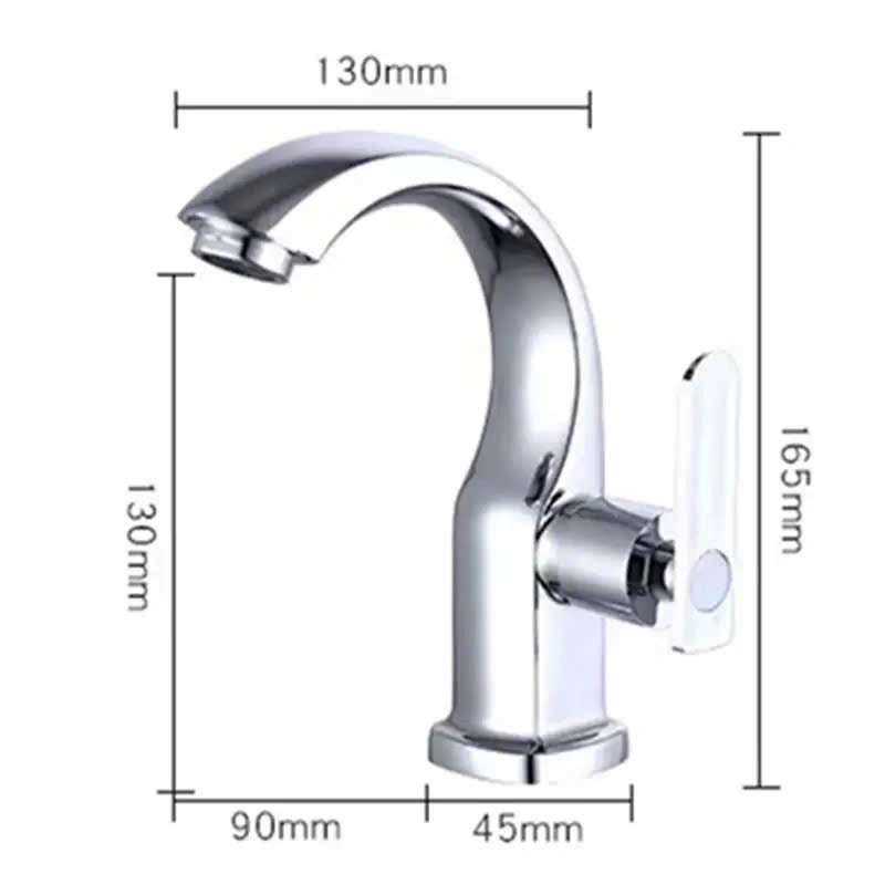 Vòi lavabo, vòi rửa mặt rửa tay lạnh hợp kim đồng cao cấp kèm dây cấp nước inox VL04 - hàng GIORMANI bảo hành 24 tháng