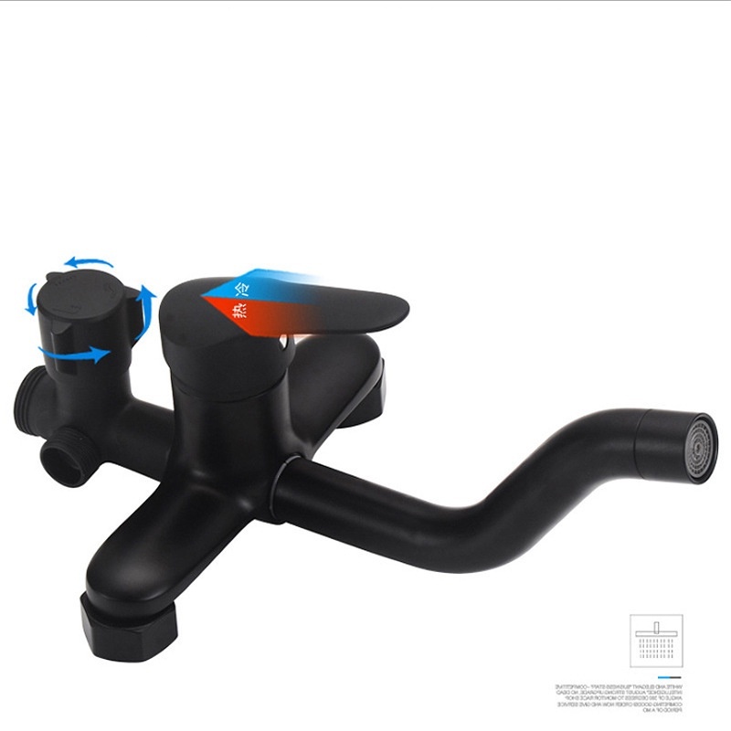 Bộ sen cây tắm nóng lạnh hợp kim đồng mạ đen giá rẻ GIORMANI SC32