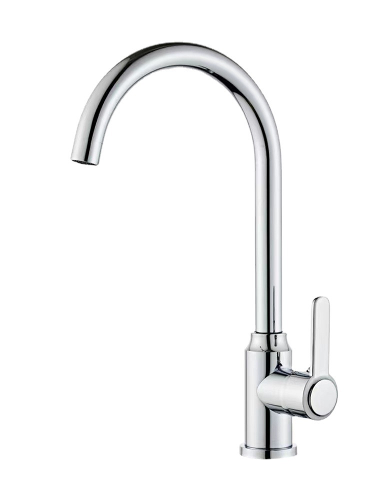 Vòi rửa bát, rửa chén nóng lạnh inox 304 mạ crom bóng cao cấp GIORMANI VRB30 kèm dây cấp nước inox