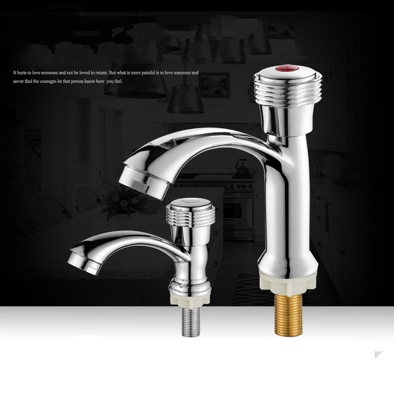 Vòi lạnh chậu rửa mặt lavabo nhựa ABS kết hợp chân hợp kim đồng cao cấp VL01 tặng dây cấp inox - hàng GIORMANI bảo hành 12 tháng