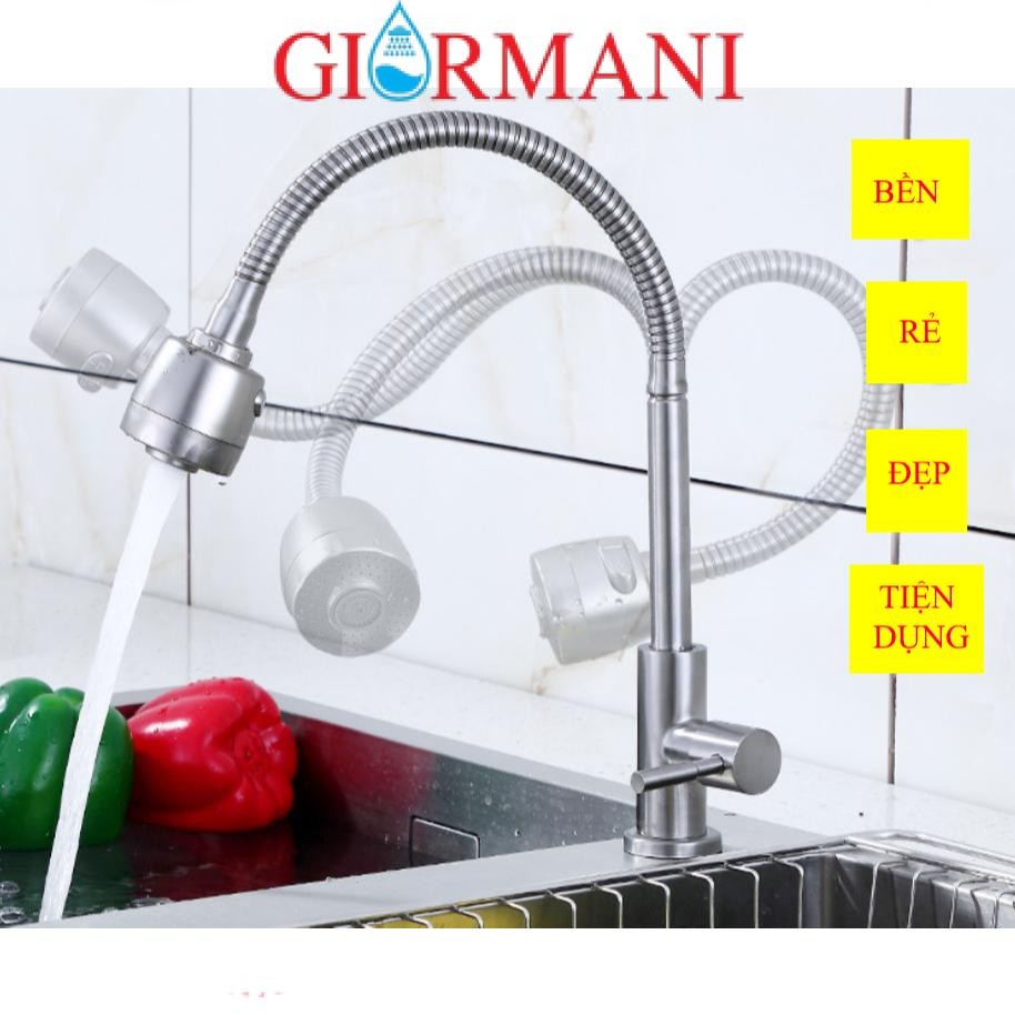 Vòi rửa bát, rửa chén lạnh cần mềm 2 chế độ nước inox 304 VRB907 kèm dây cấp nước inox" được tạo thành công