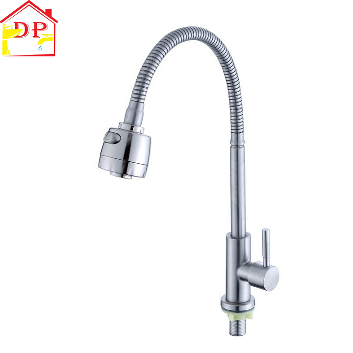 Vòi rửa bát, rửa chén lạnh cần mềm 2 chế độ nước inox 304 VRB907 kèm dây cấp nước inox" được tạo thành công