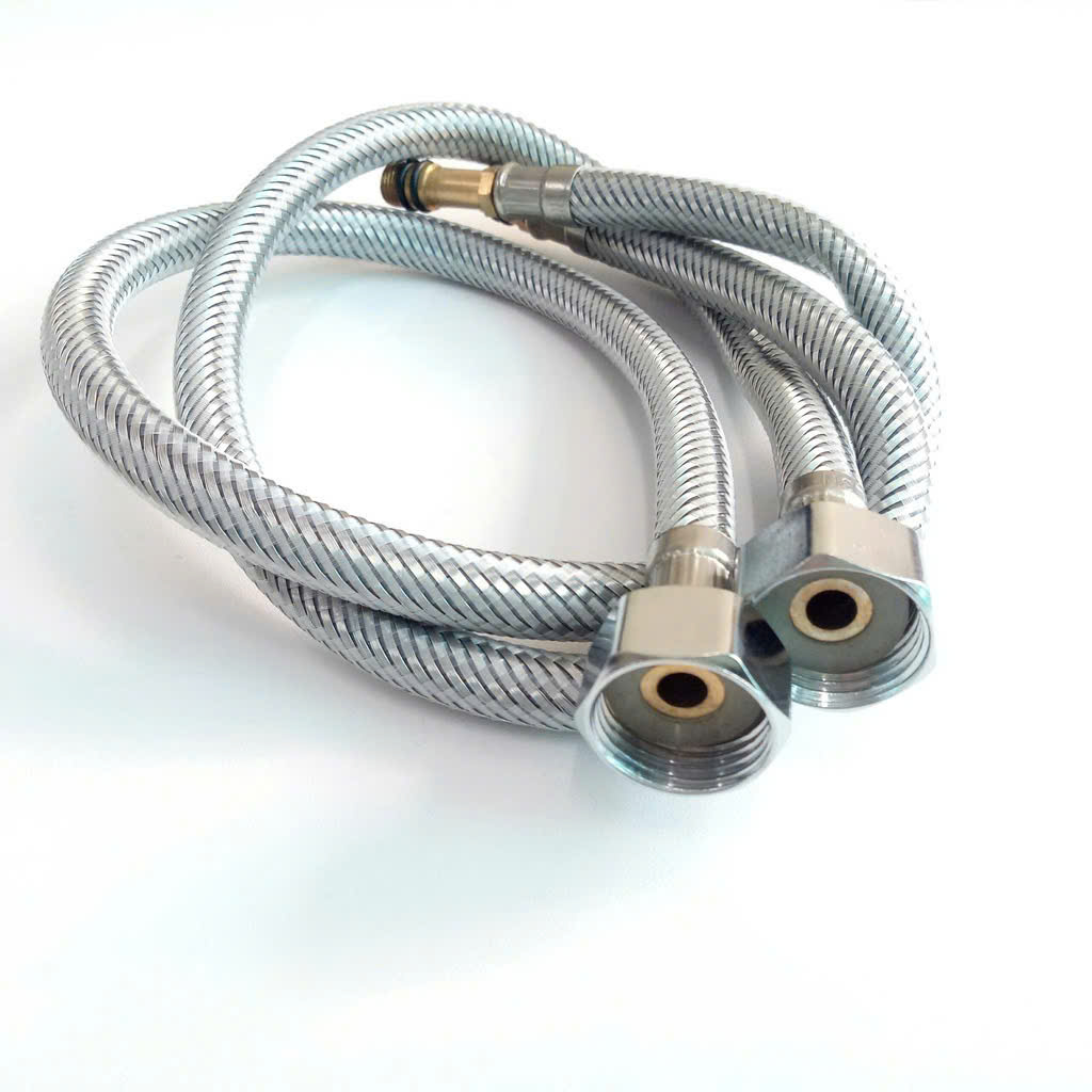 Đôi dây cấp nước chân kim inox vòi chậu nóng lạnh GIORMANI OB04