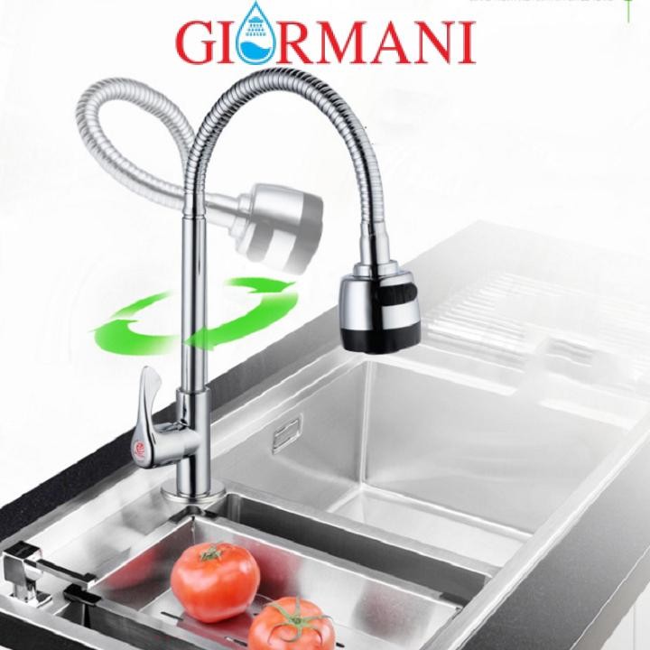 Vòi rửa bát, rửa chén lạnh cần mềm 2 chế độ nước VRB906 kèm dây cấp nước inox