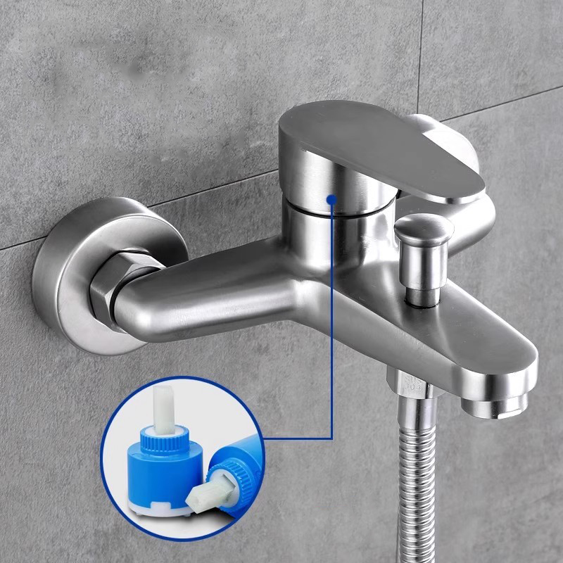Củ sen tắm GIORMANI nóng lạnh inox 304 đúc nguyên khối cao cấp kết hợp bát sen nhôm tăng áp SNL910-VHS08
