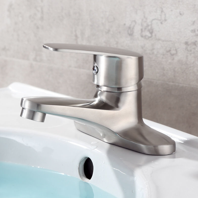 Vòi rửa mặt, vòi lavabo nóng lạnh inox 304 cao cấp GIORMANI SNL58 kèm đôi dây cấp nước inox
