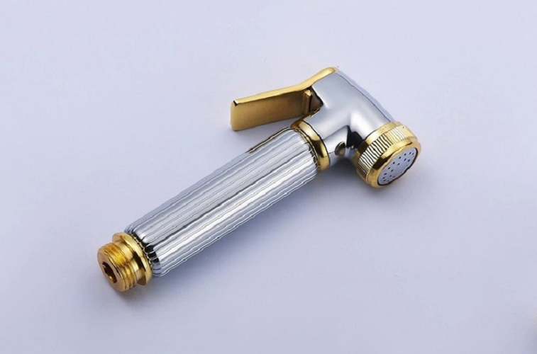 Bộ vòi vòi sịt vệ sinh inox mạ crom vàng trắng cao cấp GIORMANI VS03