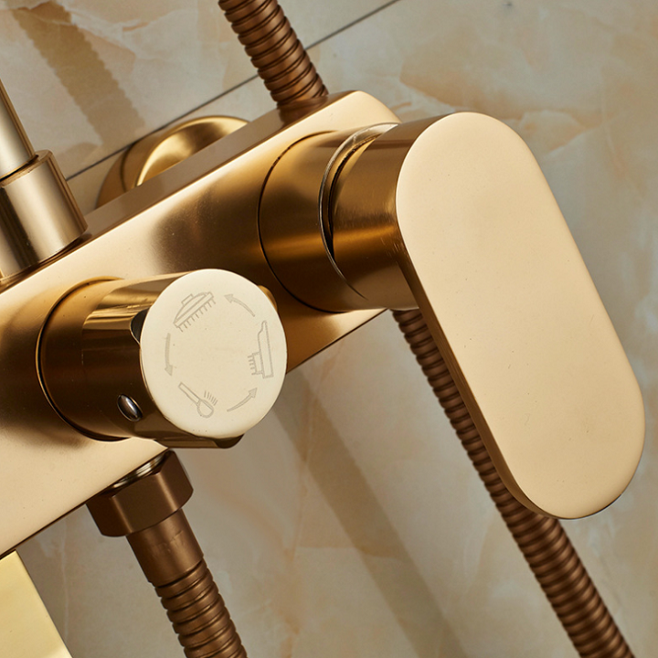 Bộ sen cây tắm nóng lạnh vàng ánh kim cao cấp GIORMANI SC14