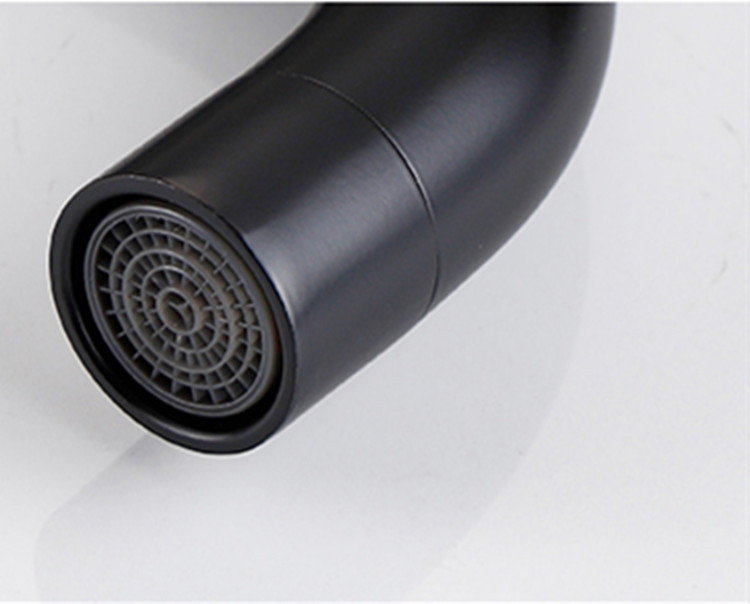 Vòi rửa bát, rửa chén nóng lạnh inox mạ đen GIORMANI VRB23 kèm dây cấp nước inox