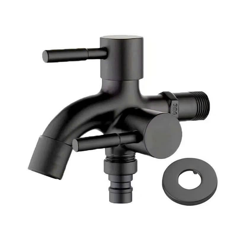 Củ vòi nước đôi, sen tắm lạnh mạ đen cao cấp GIORMANI SL04