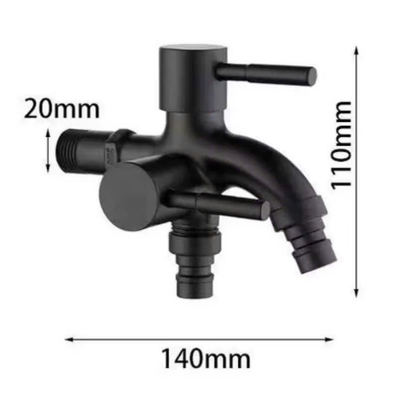 Củ vòi nước đôi, sen tắm lạnh mạ đen cao cấp GIORMANI SL04