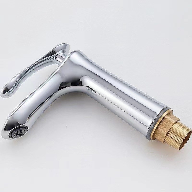 Vòi lavabo, vòi rửa mặt GIORMANI nóng lạnh lá liễu cao cấp SNL60 kèm đôi dây cấp inox