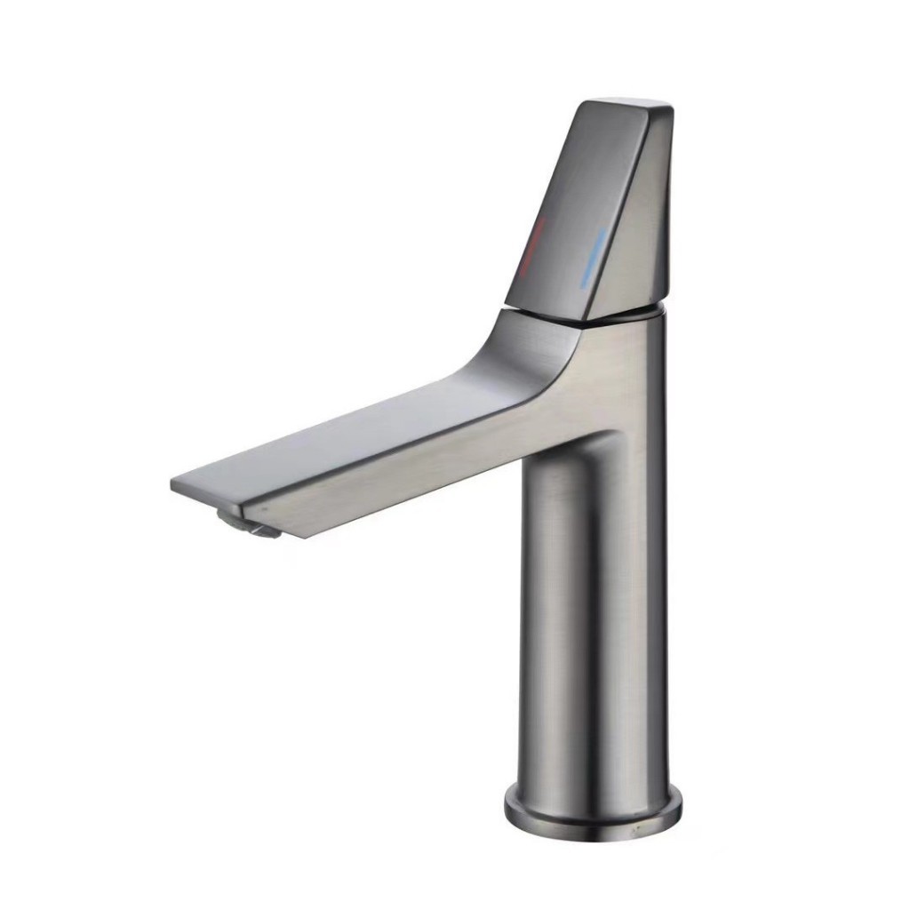 Vòi lavabo, vòi rửa mặt GIORMANI nóng lạnh mạ titan cao cấp SNL57 kèm đôi dây cấp inox