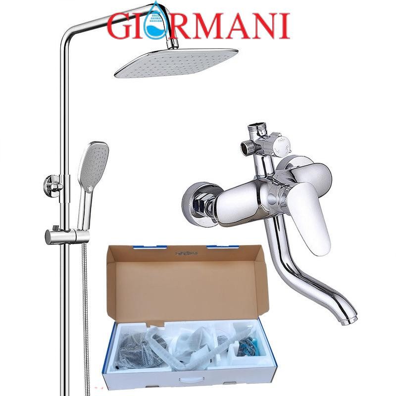 Bộ sen cây tắm nóng hợp kim đồng mạ crom bóng cao cấp GIORMANI SC33