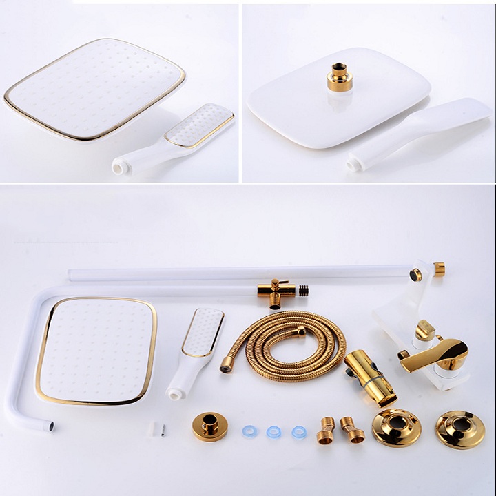 Bộ sen cây tắm nóng lạnh vàng trắng cao cấp GIORMANI SC15