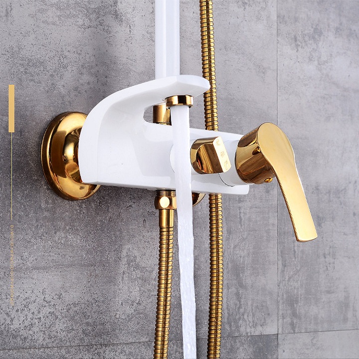 Bộ sen cây tắm nóng lạnh vàng trắng cao cấp GIORMANI SC15