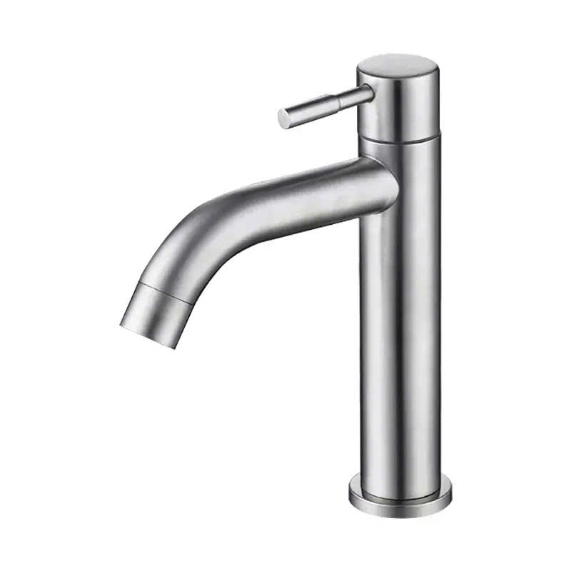 Vòi lạnh chậu rửa mặt lavabo inox 304 cao cấp VL03 tặng dây cấp inox - hàng GIORMANI bảo hành 12 tháng