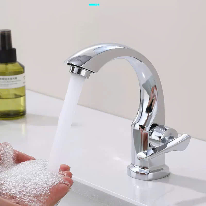 Vòi lavabo, vòi rửa mặt rửa tay lạnh hợp kim đồng cao cấp kèm dây cấp nước inox VL04 - hàng GIORMANI bảo hành 24 tháng