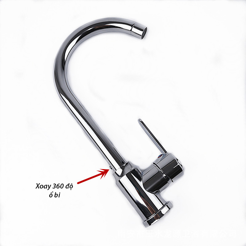 Vòi rửa bát, rửa chén nóng lạnh inox 304 mạ crom bóng cao cấp GIORMANI VRB30 kèm dây cấp nước inox