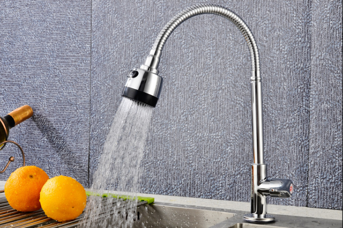 Vòi rửa bát, rửa chén lạnh cần mềm 2 chế độ nước VRB906 kèm dây cấp nước inox