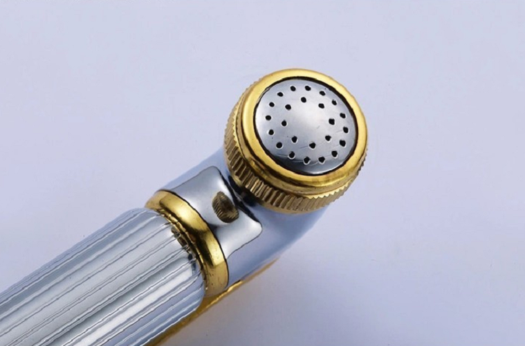 Bộ vòi vòi sịt vệ sinh inox mạ crom vàng trắng cao cấp GIORMANI VS03