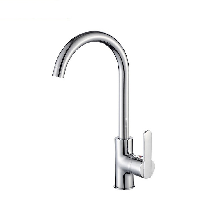 Vòi rửa bát, rửa chén nóng lạnh hợp kim đồng mạ crom bóng cao cấp GIORMANI VRB26 kèm dây cấp nước inox