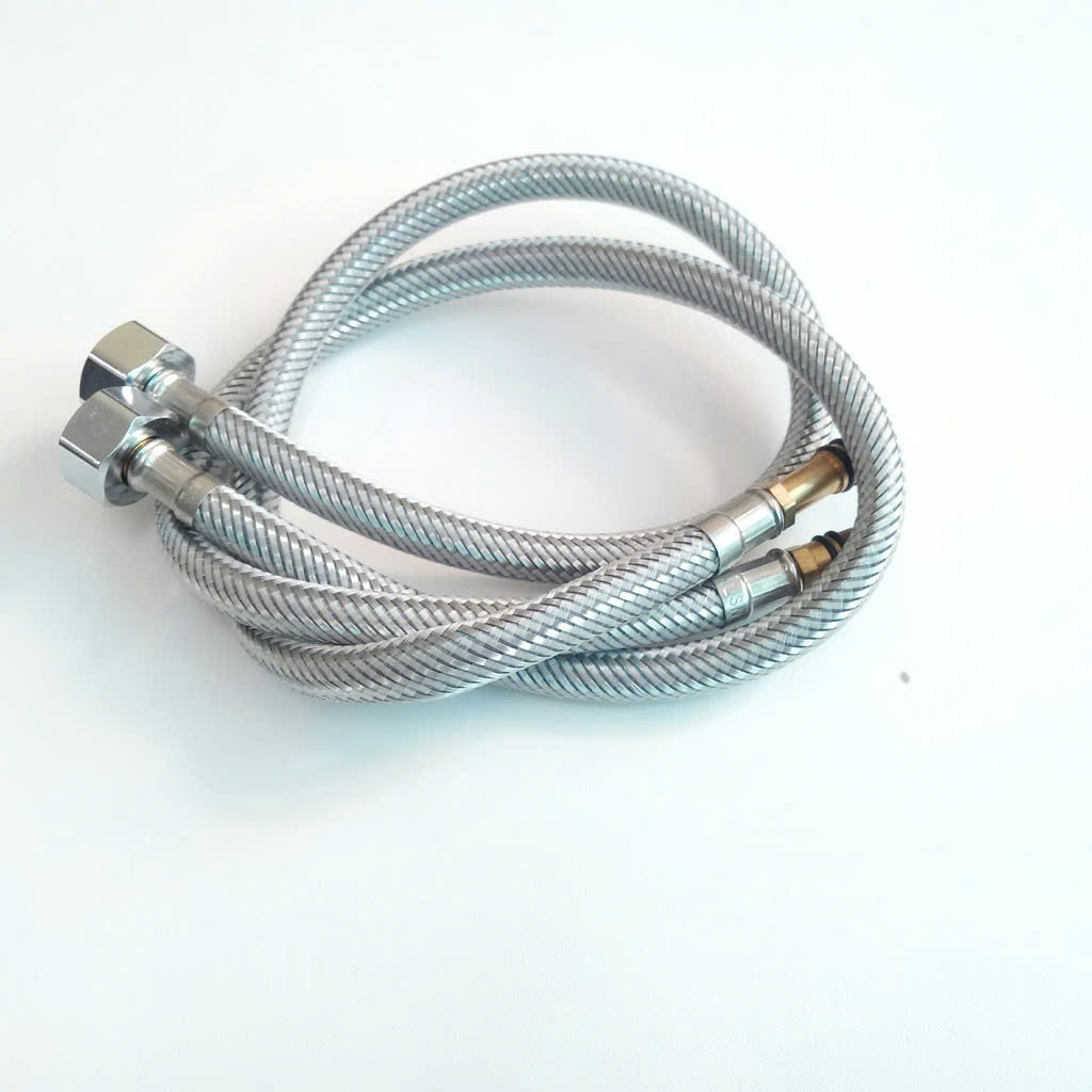 Đôi dây cấp nước chân kim inox vòi chậu nóng lạnh GIORMANI OB04