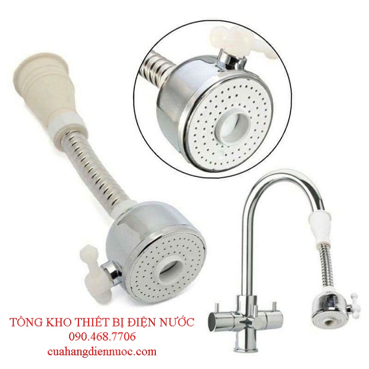 Đầu vòi rửa bát , rửa chén cần mềm 2 chế độ nước GIORMANI DV03