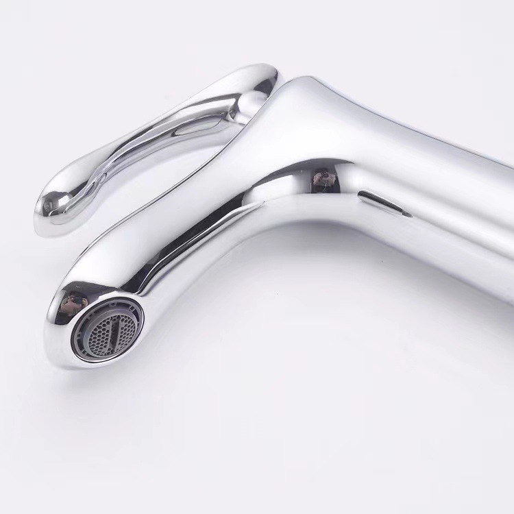 Vòi lavabo, vòi rửa mặt GIORMANI nóng lạnh lá liễu cao cấp SNL60 kèm đôi dây cấp inox