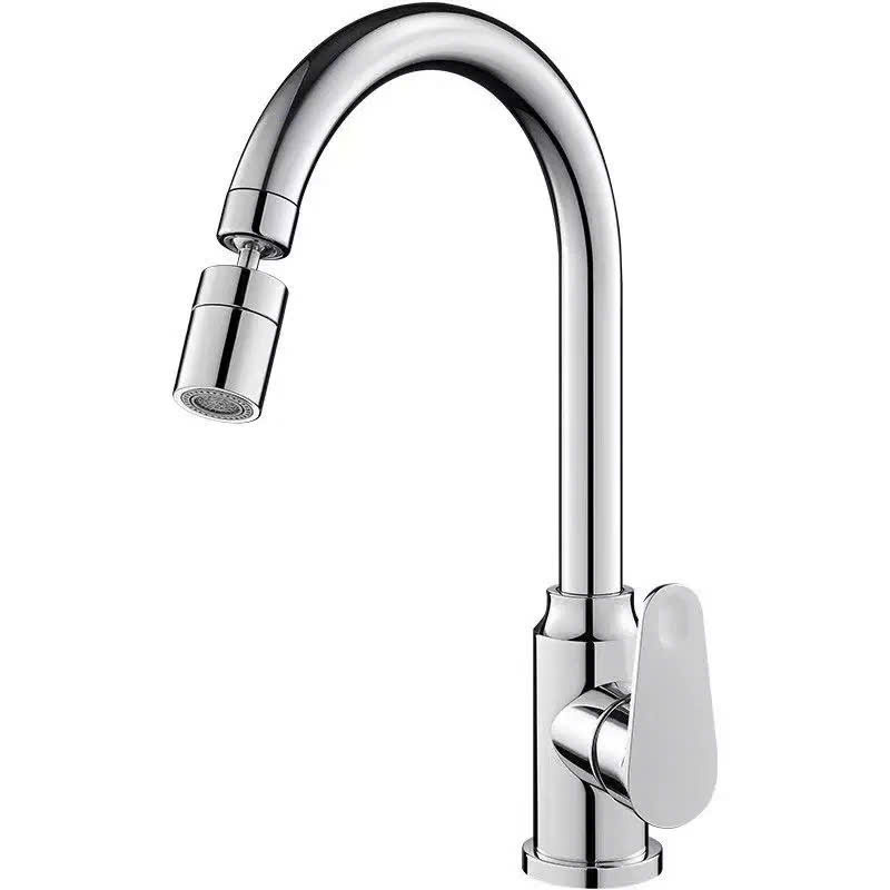 Vòi rửa chén, rửa bát GIORMANI nóng lạnh hợp kim đồng mạ crom đầu xoay 360 tiện dụng VRB33 kèm đôi dây cấp nước inox