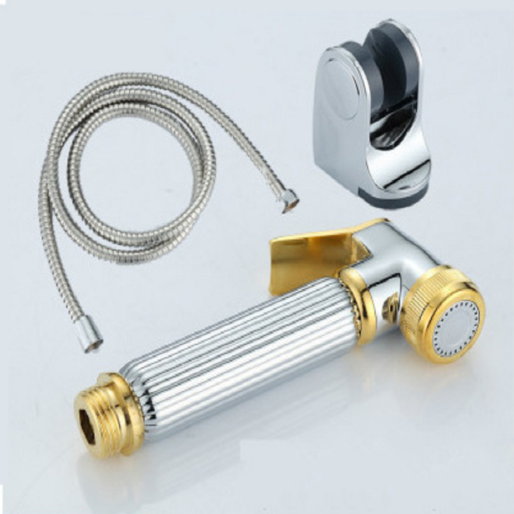 Bộ vòi vòi sịt vệ sinh inox mạ crom vàng trắng cao cấp GIORMANI VS03