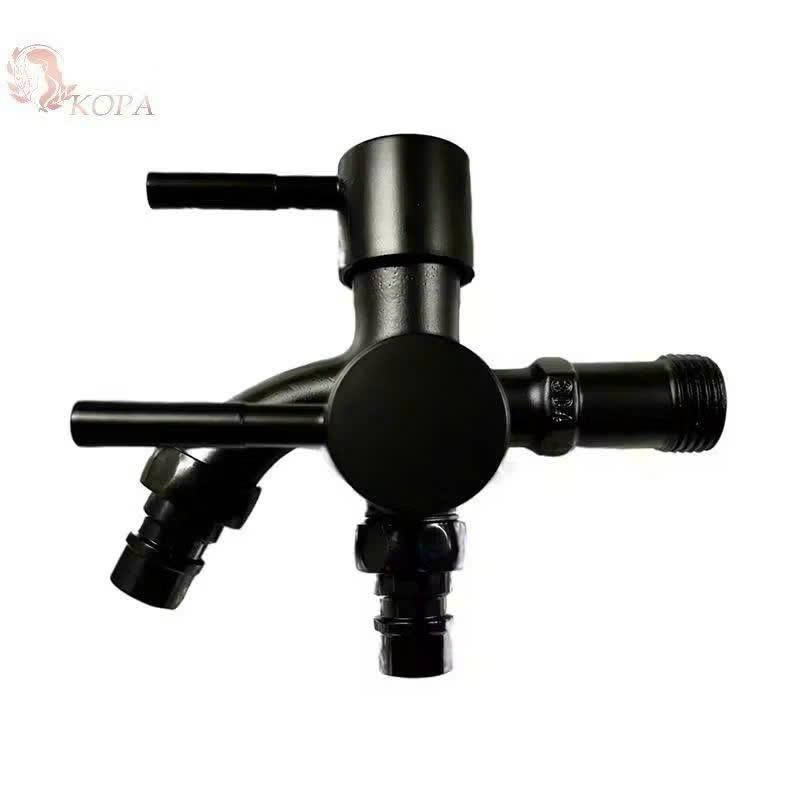 Củ vòi nước đôi, sen tắm lạnh mạ đen cao cấp GIORMANI SL04