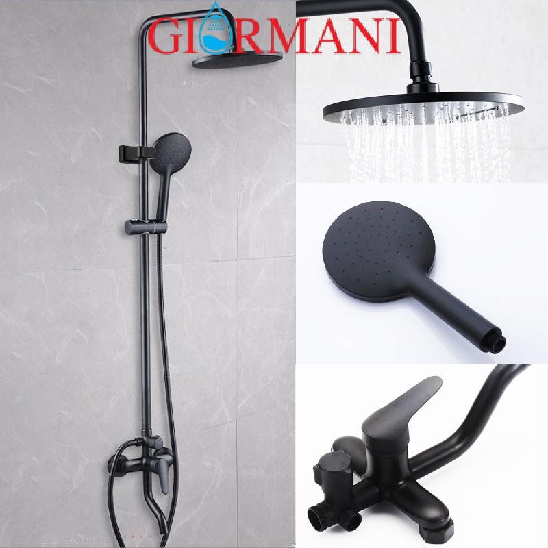 Bộ sen cây tắm nóng lạnh hợp kim đồng mạ đen giá rẻ GIORMANI SC32