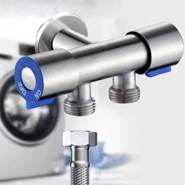 Van khóa, Đầu chia nước kiểu ngang inox 304 2 khóa riêng biệt DCN02